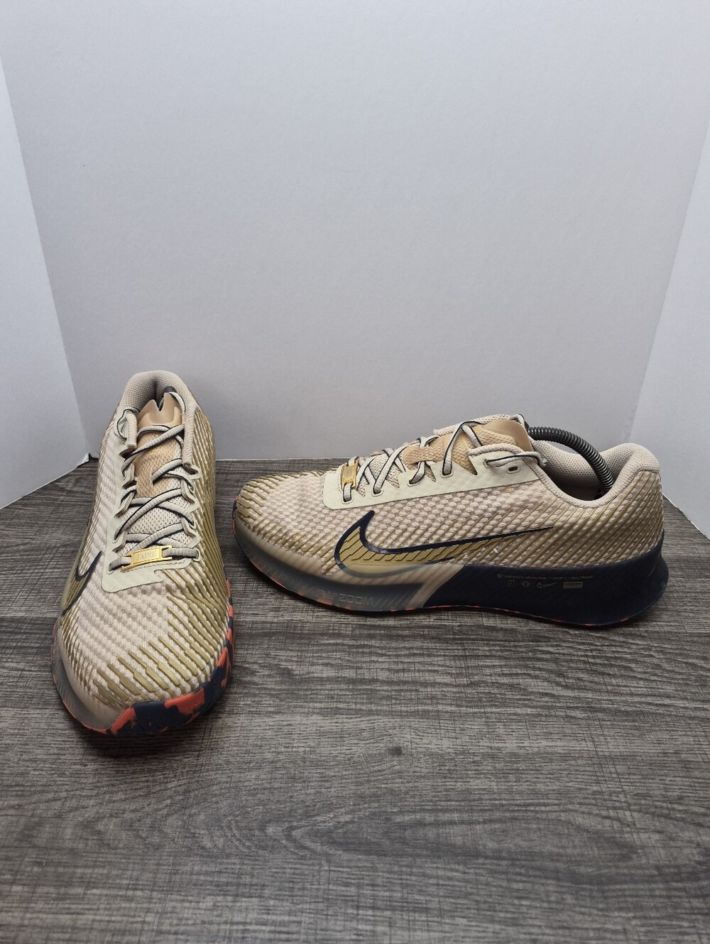 Nike Zoom Vapor 11 HC PRM Sanddrift Metallic Gold Sample Shoes Men's Size 10